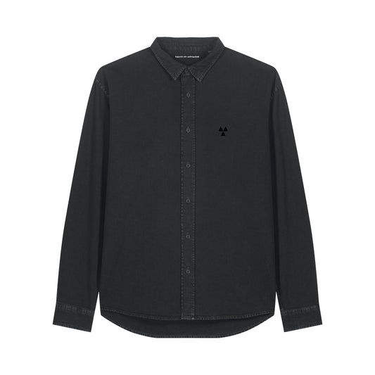 THE NORDIC CORE CANVAS SHIRT // Nordic Garment Dyed Black