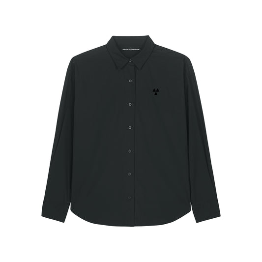 THE NORDIC CORE CASUAL POPLIN SHIRT // Nordic Deep Black