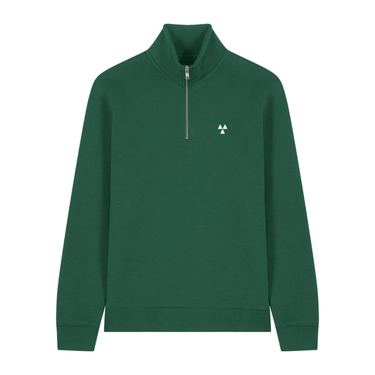 THE NORDIC BASIC ZIP NECK SWEAT // Nordic Field Green