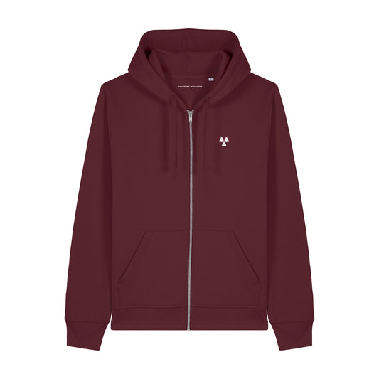 THE NORDIC BASIC ZIP HOODIE // Nordic Blood Red