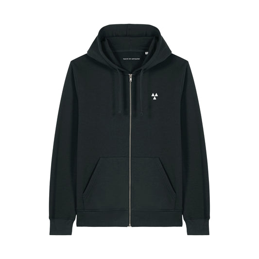 THE NORDIC BASIC ZIP HOODIE // Nordic Deep Black