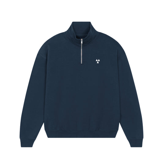 THE NORDIC HW ZIP NECK SWEAT // Nordic Midnight Blue