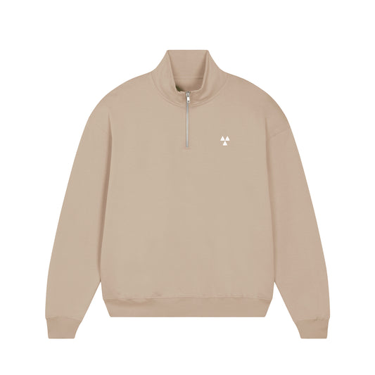 THE NORDIC HW ZIP NECK SWEAT // Nordic Sand Dune