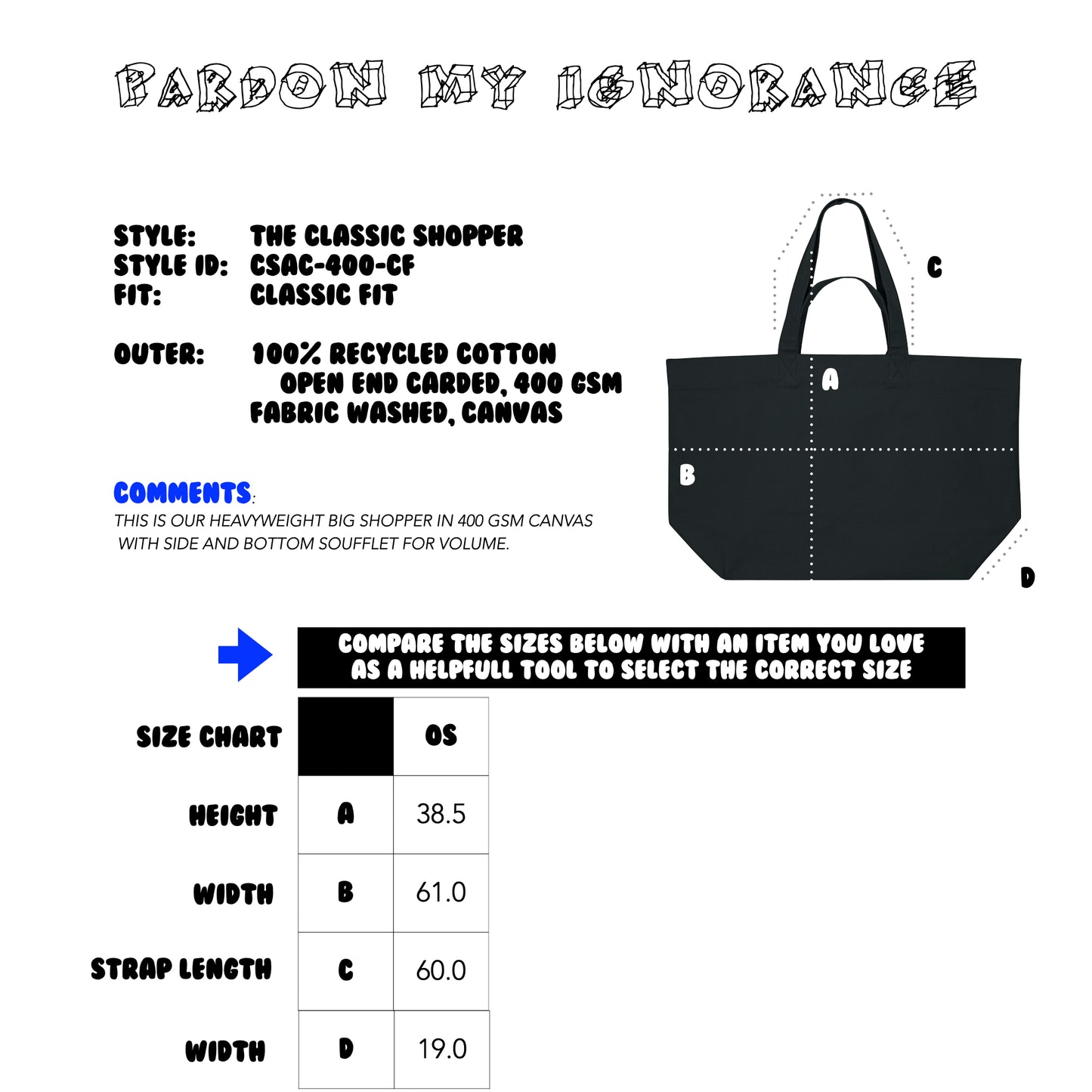 HELL'S KITCHEN WINTER CAMP 2025 // SHOPPER BAG // Nordic Deep Black