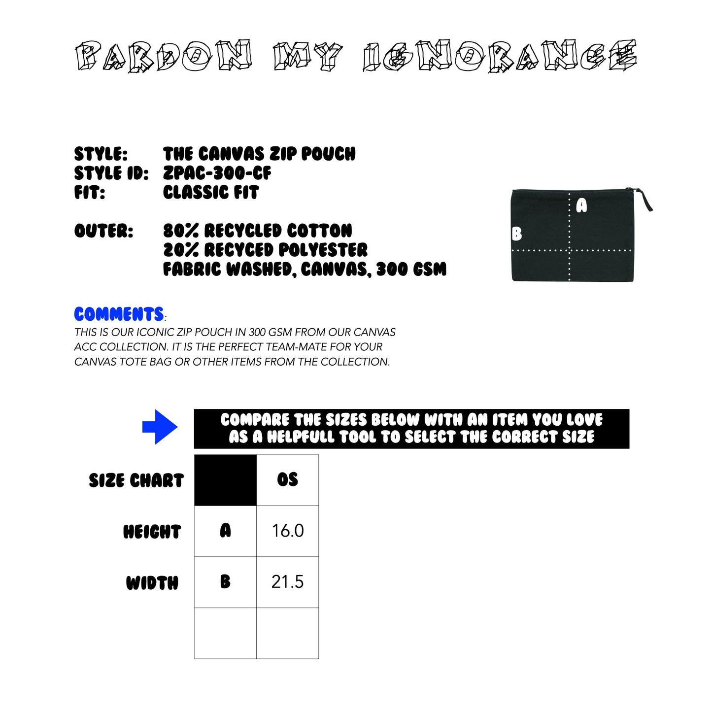 THE NORDIC CANVAS ZIP POUCH // Nordic By Nature