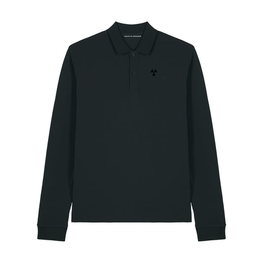 THE NORDIC CORE LONG-SLEEVED POLO-SHIRT // Nordic Deep Black