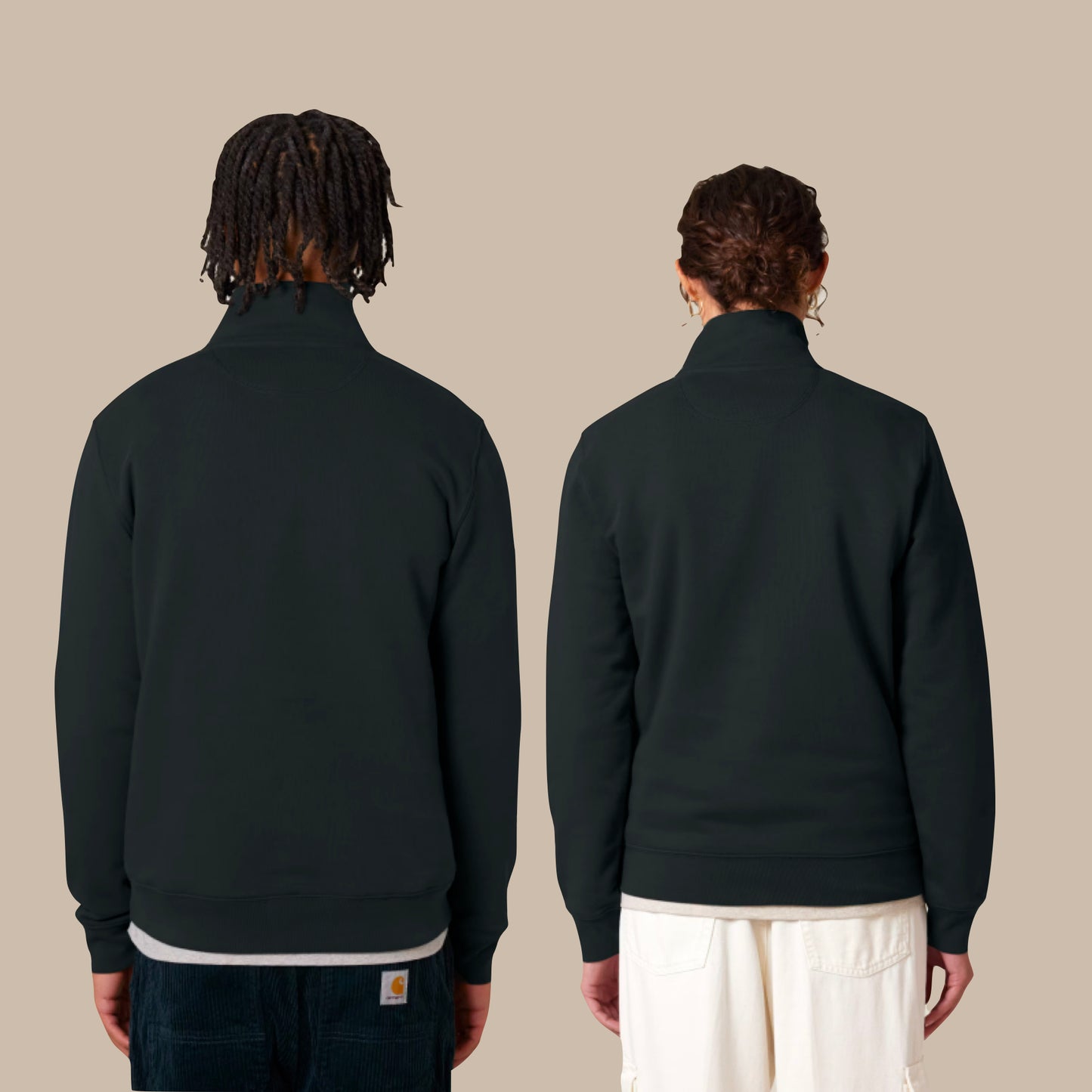 THE NORDIC BASIC ZIP NECK SWEAT // Nordic Blood Red