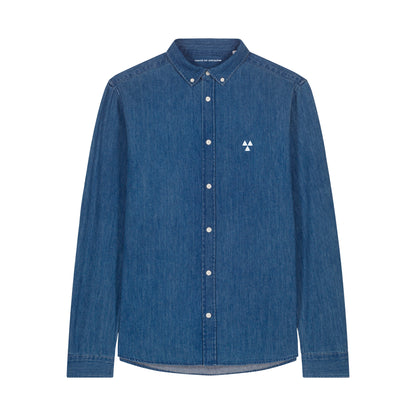 THE NORDIC CORE CASUAL DENIM SHIRT // Nordic Blue Washed
