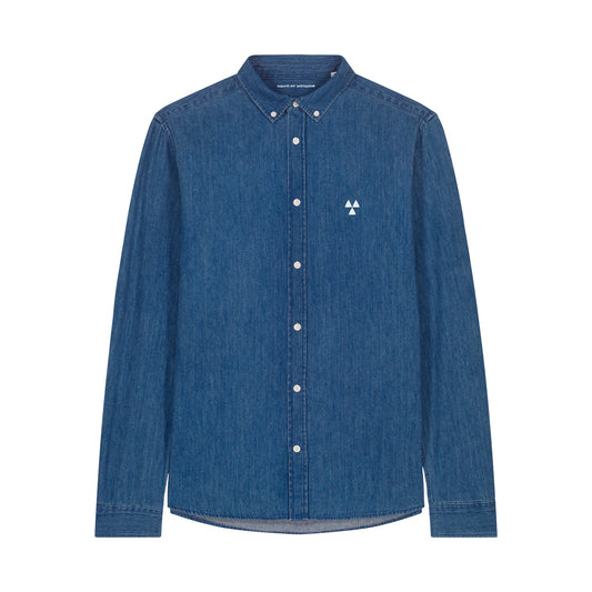 THE NORDIC CORE CASUAL DENIM SHIRT // Nordic Blue Washed