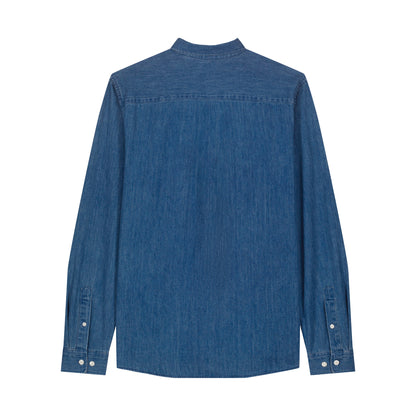 THE NORDIC CORE CASUAL DENIM SHIRT // Nordic Blue Washed