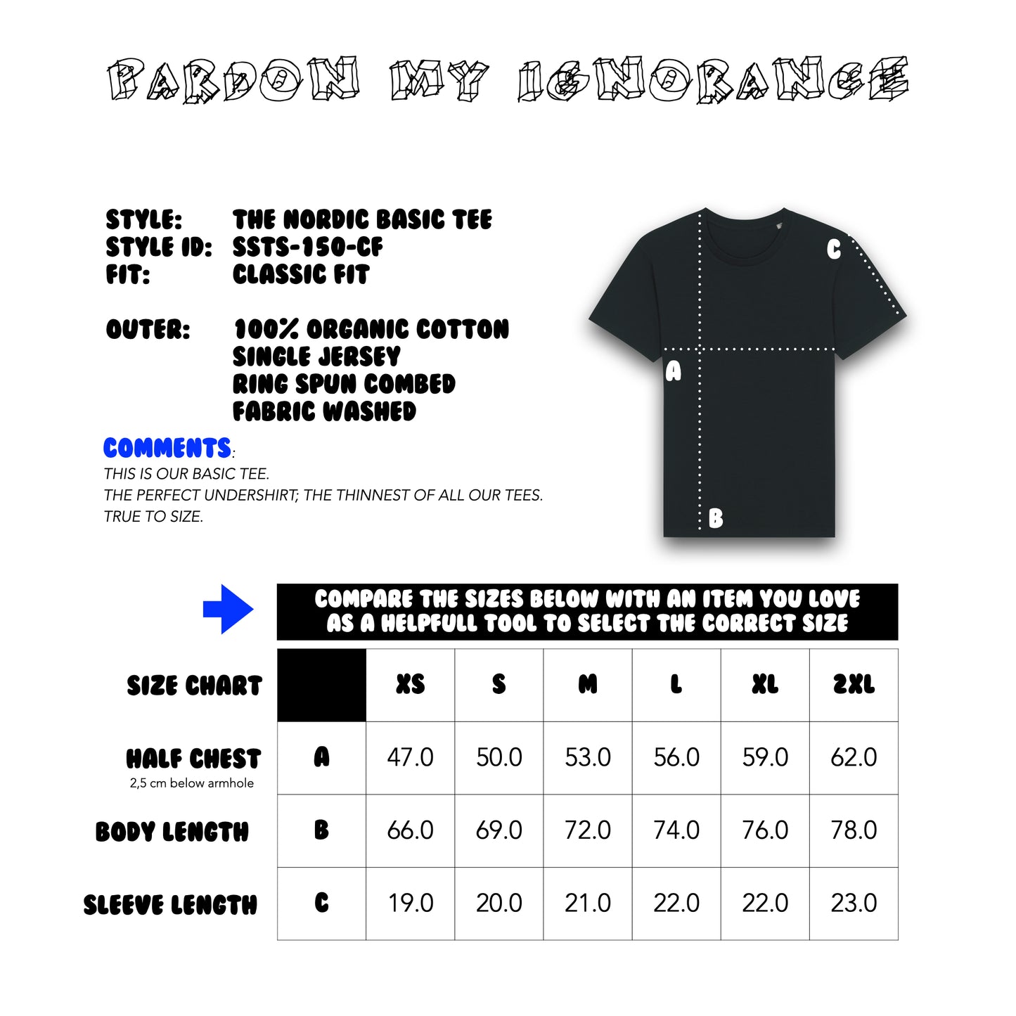 THE NORDIC BASIC TEE // Nordic Deep Black