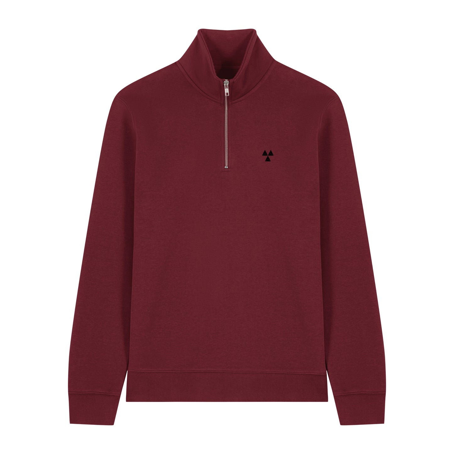 THE NORDIC BASIC ZIP NECK SWEAT // Nordic Blood Red