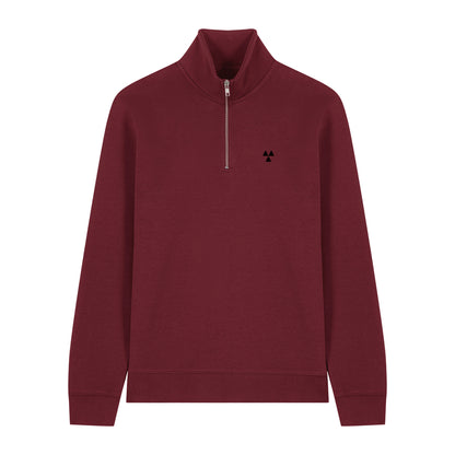 THE NORDIC BASIC ZIP NECK SWEAT // Nordic Blood Red