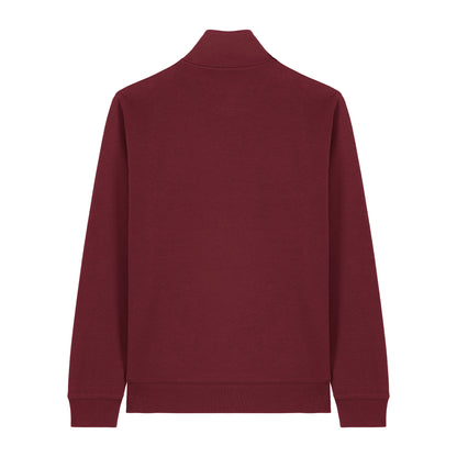 THE NORDIC BASIC ZIP NECK SWEAT // Nordic Blood Red