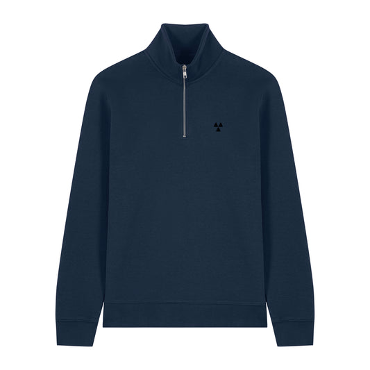 THE NORDIC BASIC ZIP NECK SWEAT // Nordic Midnight Blue