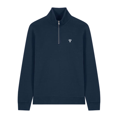 THE NORDIC BASIC ZIP NECK SWEAT // Nordic Midnight Blue