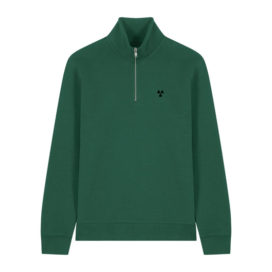 THE NORDIC BASIC ZIP NECK SWEAT // Nordic Field Green