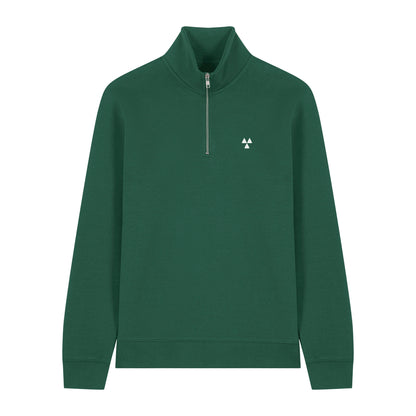 THE NORDIC BASIC ZIP NECK SWEAT // Nordic Field Green