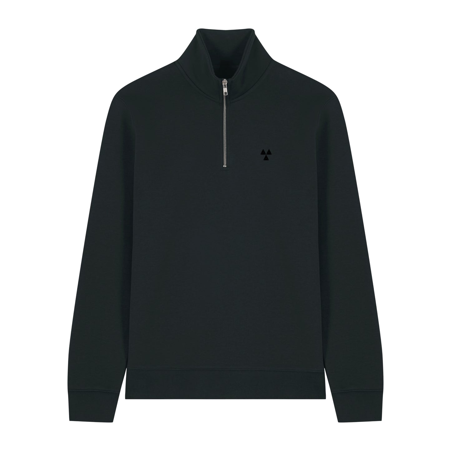 THE NORDIC BASIC ZIP NECK SWEAT // Nordic Deep Black