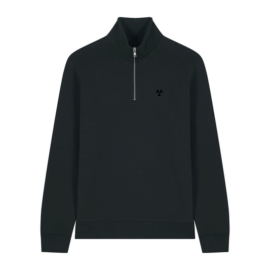 THE NORDIC BASIC ZIP NECK SWEAT // Nordic Deep Black