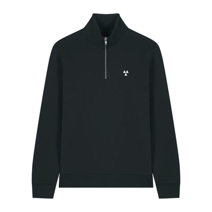 THE NORDIC BASIC ZIP NECK SWEAT // Nordic Deep Black