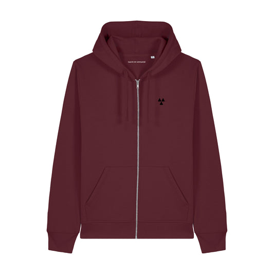THE NORDIC BASIC ZIP HOODIE // Nordic Blood Red