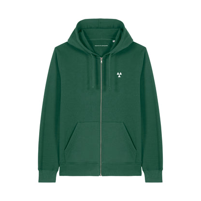 THE NORDIC BASIC ZIP HOODIE // Nordic Field Gren