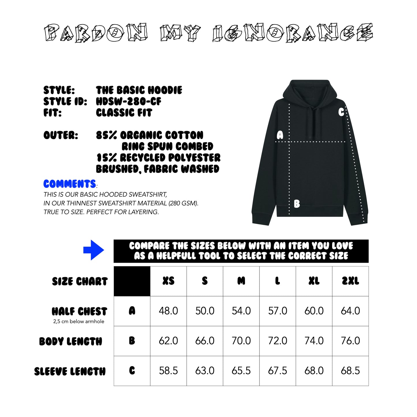 THE NORDIC BASIC HOODIE // Nordic Midnight Blue