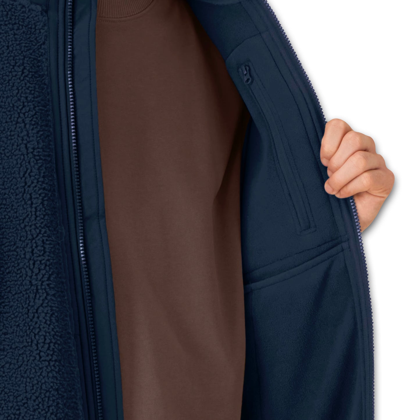 THE NORDIC CORE PILE VEST // Nordic Midnight Blue