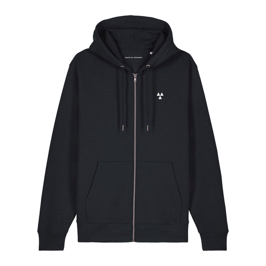 THE NORDIC LW ZIP HOODIE // Nordic Deep Black