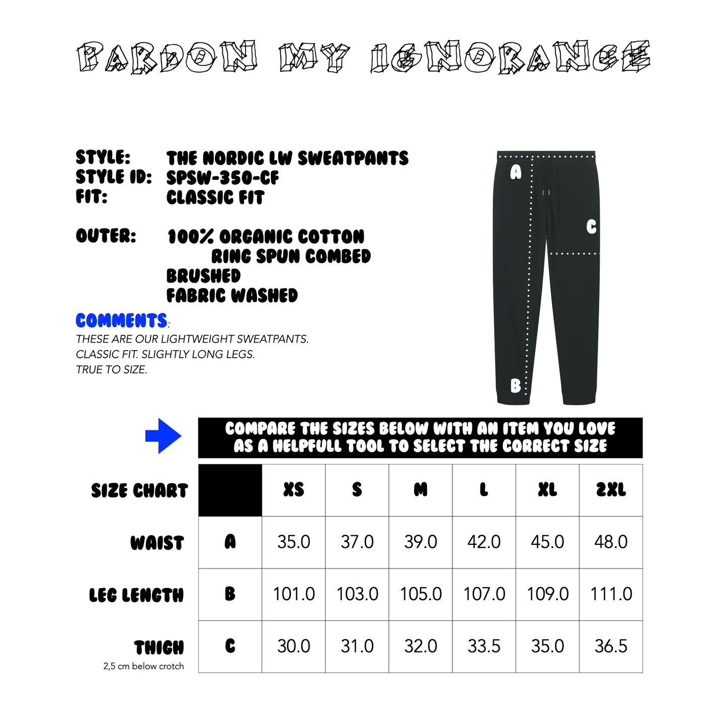 THE NORDIC LW SWEATPANTS // Nordic Deep Black