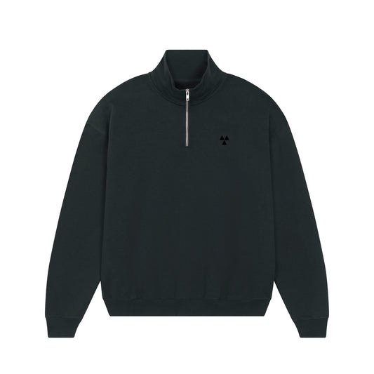 THE NORDIC HW ZIP NECK SWEAT // Nordic Deep Black