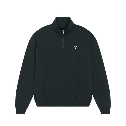 THE NORDIC HW ZIP NECK SWEAT // Nordic Deep Black