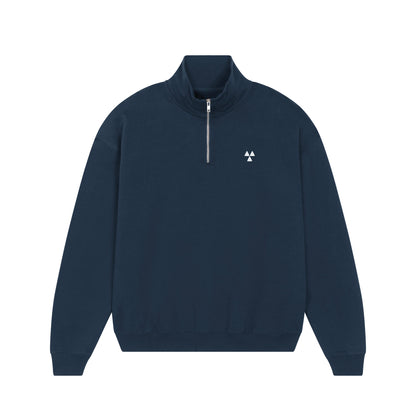 THE NORDIC HW ZIP NECK SWEAT // Nordic Midnight Blue