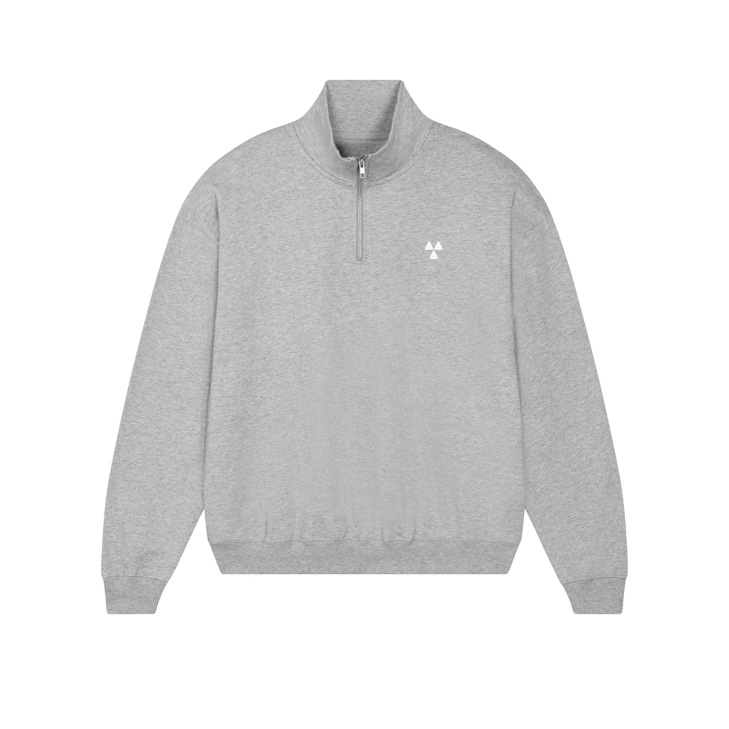 THE NORDIC HW ZIP NECK SWEAT // Nordic Grey Melange