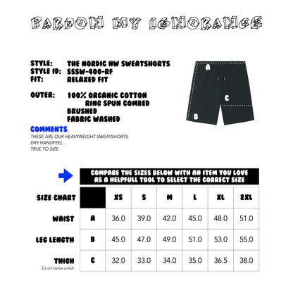 THE NORDIC HW SWEATSHORTS // Nordic Deep Black