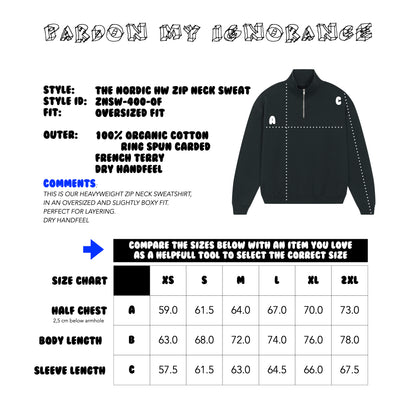 THE NORDIC HW ZIP NECK SWEAT // Nordic Grey Melange