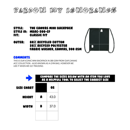 THE NORDIC CANVAS MINI BACKPACK // Nordic By Nature