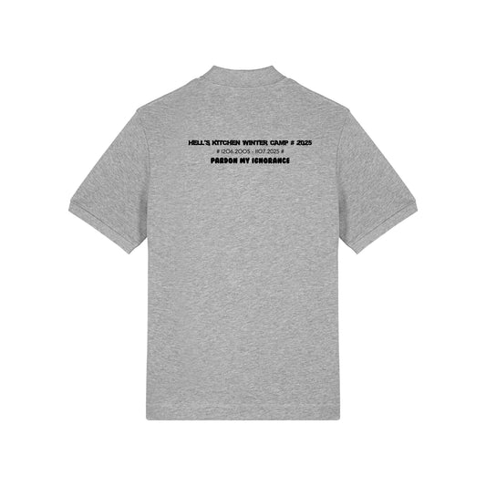 HELL'S KITCHEN WINTER CAMP 2025 //  HEAVYWEIGHT POLO-SHIRT // Nordic Grey Melange & Black