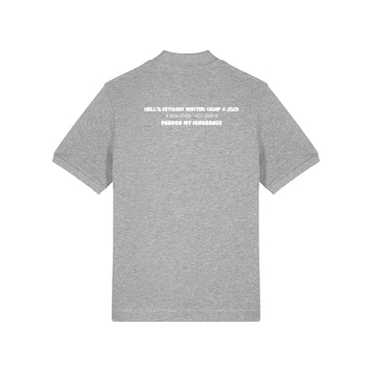 HELL'S KITCHEN WINTER CAMP 2025 //  HEAVYWEIGHT POLO-SHIRT // Nordic Grey Melange & White
