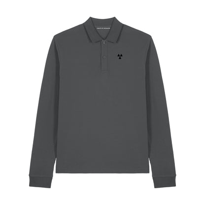 THE NORDIC CORE LONG-SLEEVED POLO-SHIRT // Nordic Concrete Grey