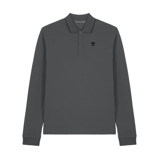 THE NORDIC CORE LONG-SLEEVED POLO-SHIRT // Nordic Concrete Grey