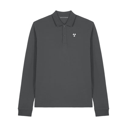 THE NORDIC CORE LONG-SLEEVED POLO-SHIRT // Nordic Concrete Grey