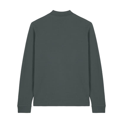 THE NORDIC CORE LONG-SLEEVED POLO-SHIRT // Nordic Concrete Grey