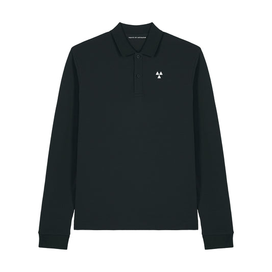 THE NORDIC CORE LONG-SLEEVED POLO-SHIRT // Nordic Deep Black