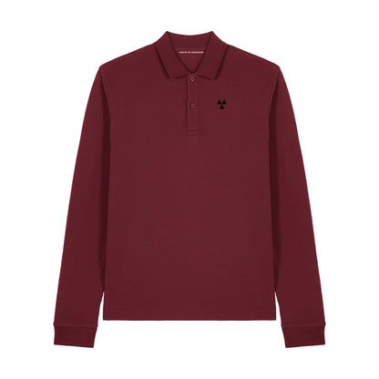 THE NORDIC CORE LONG-SLEEVED POLO-SHIRT // Nordic Wine Red
