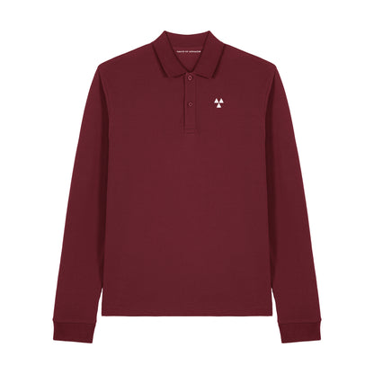THE NORDIC CORE LONG-SLEEVED POLO-SHIRT // Nordic Wine Red
