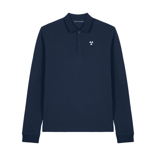 THE NORDIC CORE LONG-SLEEVED POLO-SHIRT // Nordic Midnight Blue