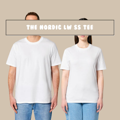 THE NORDIC LW SS TEE // Nordic Ice White