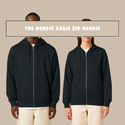 THE NORDIC BASIC ZIP HOODIE // Nordic Field Gren